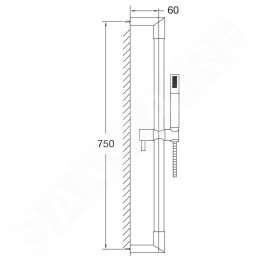 Steinberg 100 - Ensemble de pommeau de douche, barre et flexible, chrome 100 1605