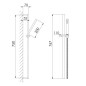 Steinberg 135 - Ensemble de pommeau de douche, barre et flexible, chrome 135 1600