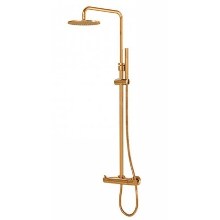 Steinberg 100 - Ensemble de douche avec thermostat, diamètre 200 mm, or rose 100 2721 RG