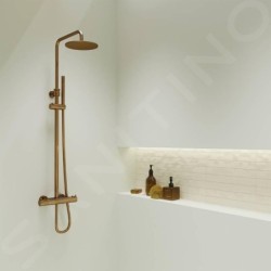 Steinberg 100 - Ensemble de douche avec thermostat, diamètre 200 mm, or rose 100 2721 RG