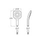 Roca Plenum - Pommeau de douche, 3 jets, chrome A5B1110C00