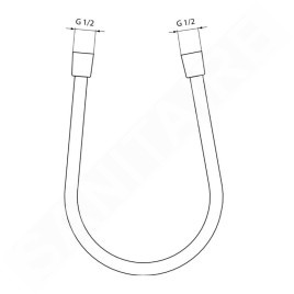 Ideal Standard Idealrain - Flexible de douche 1350 mm, chrome BG135AA