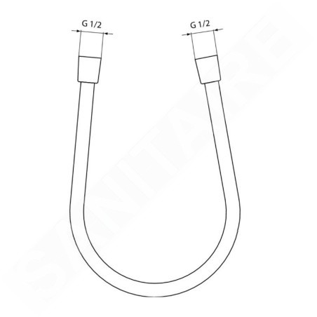 Ideal Standard Idealrain - Flexible de douche 1350 mm, chrome BG135AA