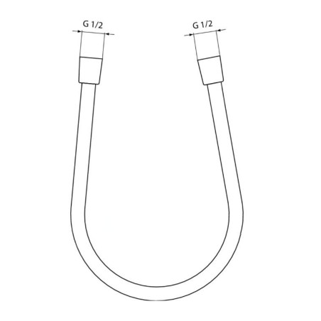 Ideal Standard Idealrain - Flexible de douche 1750 mm, chrome BG175AA