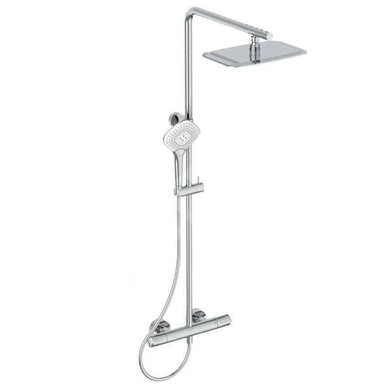 Ideal Standard CeraTherm - Ensemble de douche avec thermostat, 300x200 mm, 3 jets, chrome A7705AA