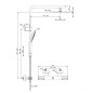 Ideal Standard CeraTherm - Ensemble de douche avec thermostat, 300x200 mm, 3 jets, chrome A7705AA