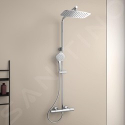 Ideal Standard CeraTherm - Ensemble de douche avec thermostat, 300x200 mm, 3 jets, chrome A7705AA