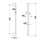 Duravit Accessoires - Barre de douche 700 mm, noir mat UV0600003046