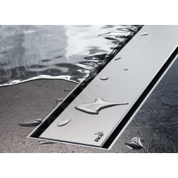 Alcadrain Grilles - Grille pour caniveau à douche linéaire 1150 mm, inox mat POSH-1150MN