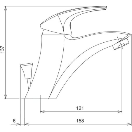 Novaservis Metalia 57 - Mitigeur de lavabo avec vidage, chrome 57002,0