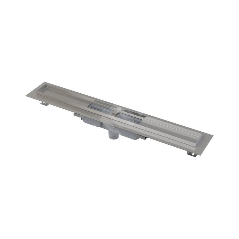 Alcadrain Douchegoten - Caniveau de douche 550 mm, avec rebord pour grille perforée, inox APZ1101-550