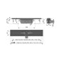 Alcadrain Douchegoten - Bac à douche 550 mm, avec bord pour grille perforée, noir mat APZ1BLACK-550