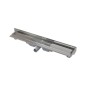 Alcadrain Douchegoten - Caniveau de douche Flexible Low 550 mm, avec collier ajustable au mur, acier inoxydable APZ104-550