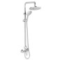 Novaservis Sets de douche - Set de douche avec robinetterie, raccord de douche par le haut, chrome SET068/57,0