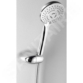 Aqualine Douches - Ensemble de douche 100, 2 jets, support rotatif, chrome 11454