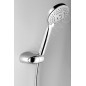 Aqualine Douches - Ensemble de douche 100, 2 jets, support rotatif, chrome 11454