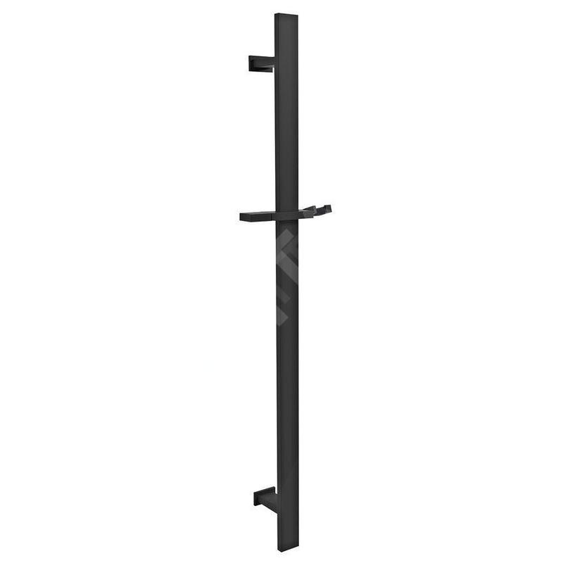 Sapho Douches - Barre de douche avec support, 600 mm, noir mat SC415