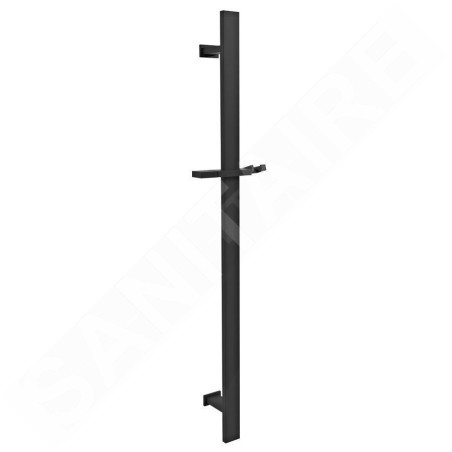 Sapho Douches - Barre de douche avec support, 600 mm, noir mat SC415