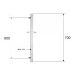 Sapho Douches - Barre de douche avec support, 600 mm, noir mat SC415