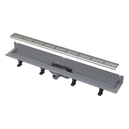Alcadrain Douchegoten - Caniveau de douche Wall 850 mm, avec collier de fixation au mur, inox mat APZ30-850M