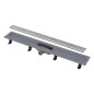 Alcadrain Douchegoten - Bac à douche Simple 550 mm, avec bord pour grille perforée, grille incluse, tapis en acier inoxydable