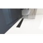 Alcadrain Douchegoten - Bac à douche Simple 550 mm, avec bord pour grille perforée, grille incluse, noir mat APZ10BLACK-550M