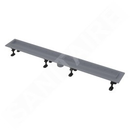 Alcadrain Douchegoten - Caniveau de douche Optimal 550 mm, avec rebord pour grille perforée ou insertion de tuiles, sans