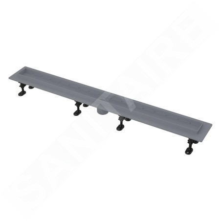 Alcadrain Douchegoten - Caniveau de douche Optimal 550 mm, avec rebord pour grille perforée ou insertion de tuiles, sans