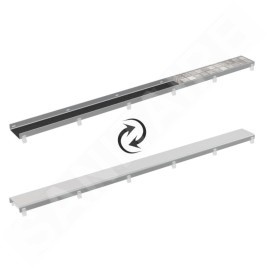 Alcadrain Grilles - Grille double face DOUBLE 950 mm, acier inoxydable DOUBLE-950M