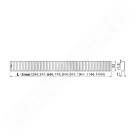 Alcadrain Grilles - Caillebotis pour bac linéaire 300 mm, acier inoxydable brillant LINE-300L