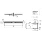 I-Drain Linear 72 - Caniveau de douche en inox, longueur 1200 mm, avec étanchéité ID5M12001X1