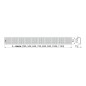 Alcadrain Grilles - Caillebotis pour bac linéaire 300 mm, acier inoxydable brillant CUBE-300L