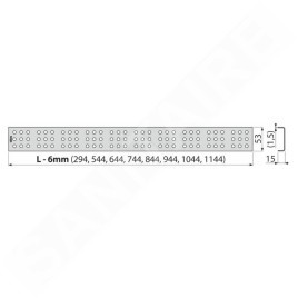 Alcadrain Grilles - Grille pour caniveau à douche linéaire 750 mm, inox brillant CUBE-750L