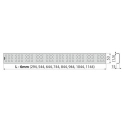Alcadrain Grilles - Grille pour caniveau à douche linéaire 750 mm, inox mat CUBE-750M