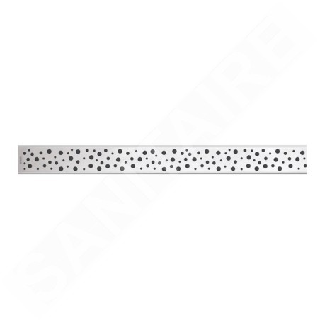 Alcadrain Grilles - Caillebotis pour bac linéaire 300 mm, acier inoxydable brillant BUBLE-300M