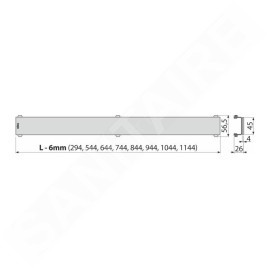 Alcadrain Grilles - Caillebotis pour auge linéaire 550 mm, en acier inoxydable mat POSH-550MN