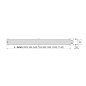 Alcadrain Grilles - Grille pour caniveau à douche linéaire 650 mm, inox brillant DESIGN-650LN