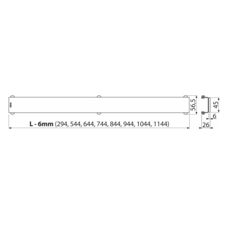 Alcadrain Grilles - Caillebotis pour bac linéaire 300 mm, verre/noir GL1204-300