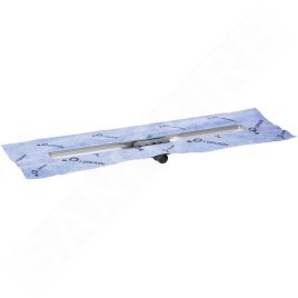 I-Drain Linear 72 - Caniveau de douche en inox, longueur 900 mm, avec étanchéité ID5M09001X1