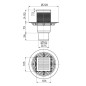 Alcadrain Douchegoten - Siphon de sol 105x105 mm, diamètre 50/75 mm, arrêt des odeurs d'eau, acier inoxydable/plastique APV203
