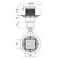 Alcadrain Douchegoten - Siphon de sol 105x105 mm, diamètre 50/75 mm, arrêt des odeurs d'eau, acier inoxydable/plastique APV2311