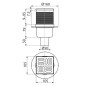 Alcadrain Douchegoten - Siphon de sol 105x105 mm, diamètre 50 mm, arrêt des odeurs d'eau, acier inoxydable/plastique APV2