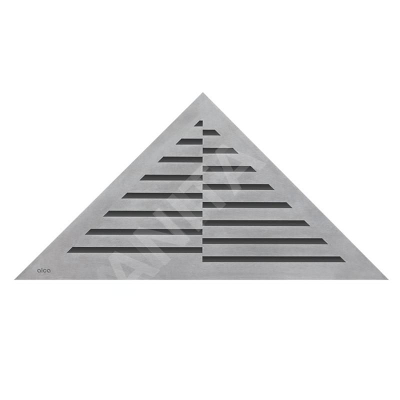 Alcadrain Grilles - Caillebotis pour bac de sol d'angle, mat en acier inoxydable TIME
