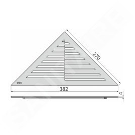 Alcadrain Grilles - Caillebotis pour bac de sol d'angle, mat en acier inoxydable TIME