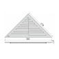 Alcadrain Grilles - Caillebotis pour bac de sol d'angle, mat en acier inoxydable TIME