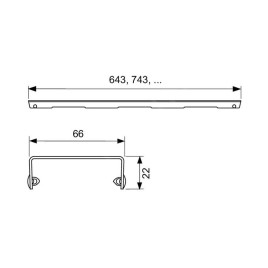 Tece TECEdrainline - Grille Drops pour caniveau de douche 800 mm, inox poli 600830