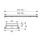 Tece TECEdrainline - Grille pour caniveau de douche 800 mm, verre/blanc 600891