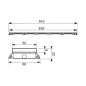 Tece TECEdrainline - Grille pour caniveau de douche 900 mm, verre/vert 600990