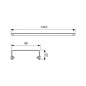 Tece TECEdrainline - Grille Drops pour caniveau de douche 1000 mm, inox poli 601030