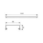Tece TECEdrainline - Grille Drops pour caniveau de douche 1200 mm, inox brossé 601231